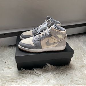 Jordan 1 Mid - Coconut Milk Grey / 8.5 women